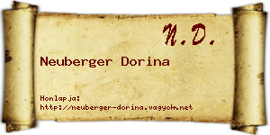 Neuberger Dorina névjegykártya